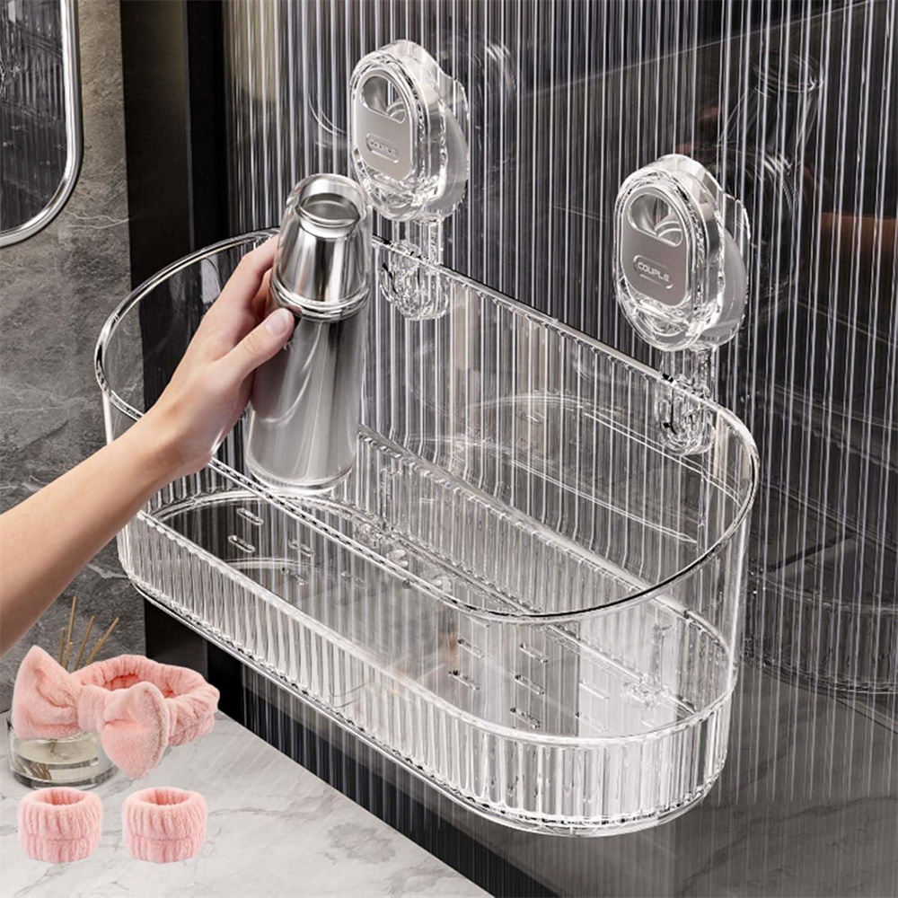 Kitchen Jobs - Multi-functional Bathroom Shelf with Suction Cup