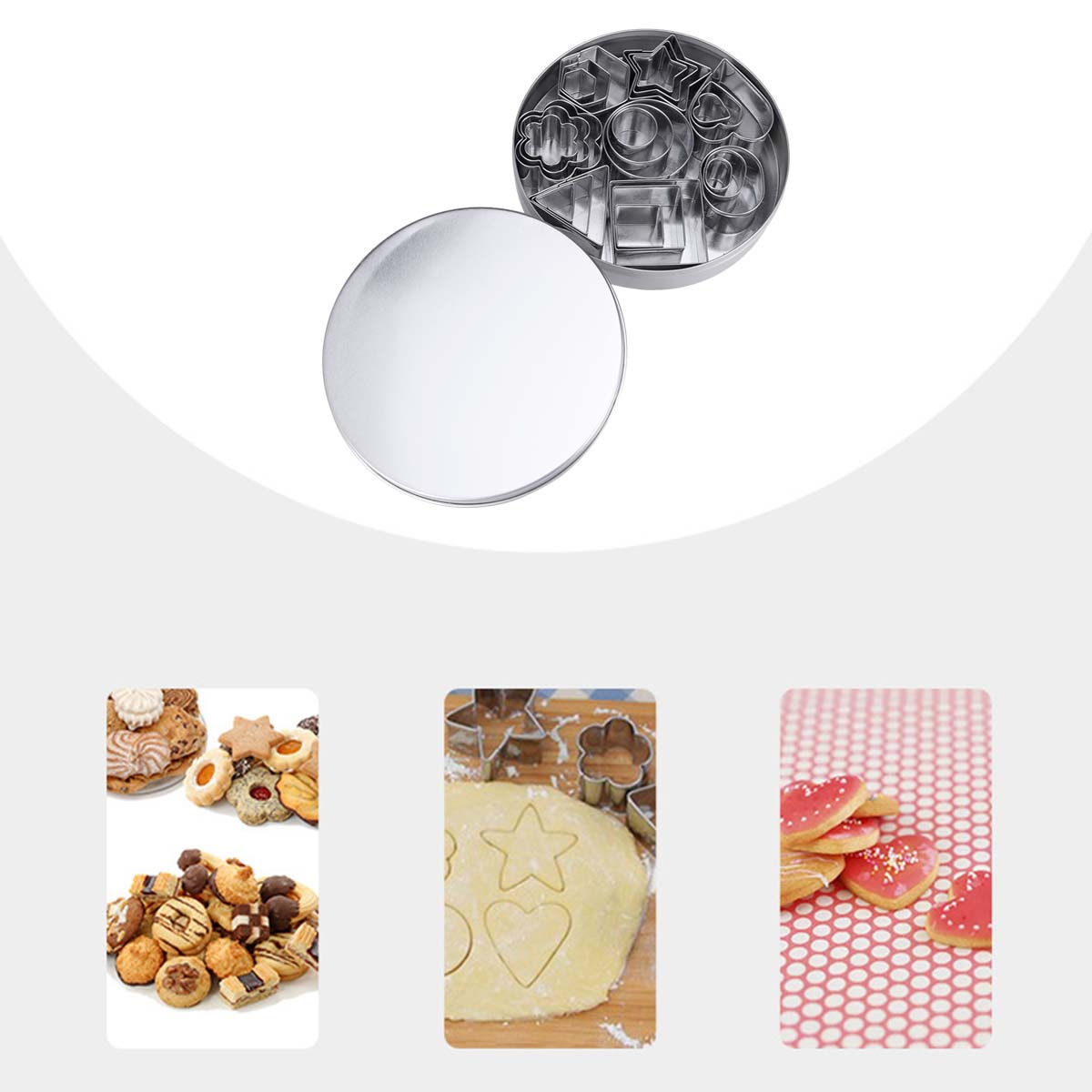 Kitchen Bakery - Stainless Steel Cookie Cutters Set Mini