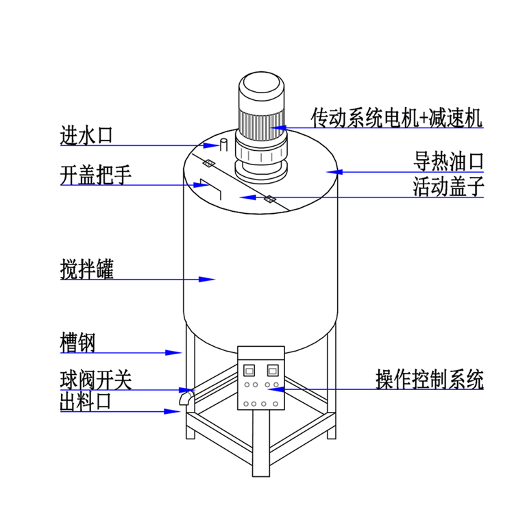 Kitchen Bakery - Commercial 200L Liquid Mixer Machine for