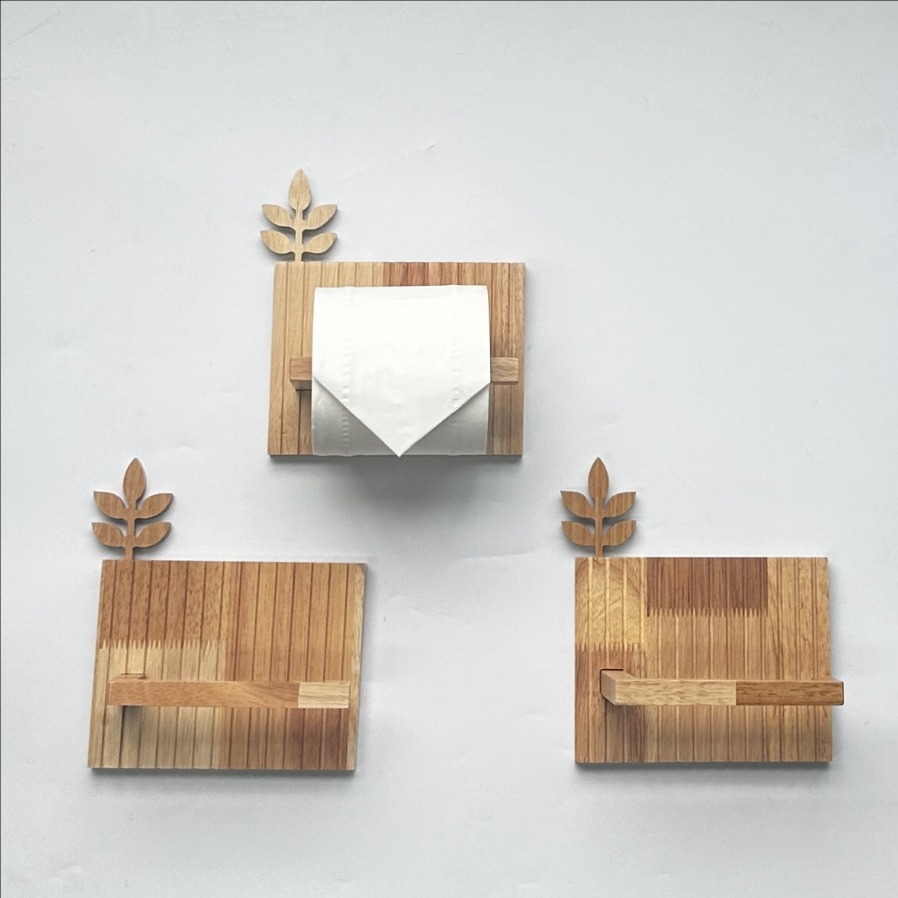 Wooden Wall hanging Paper Towe - Kitchen Baking Paper Holder ulasan dan harga
