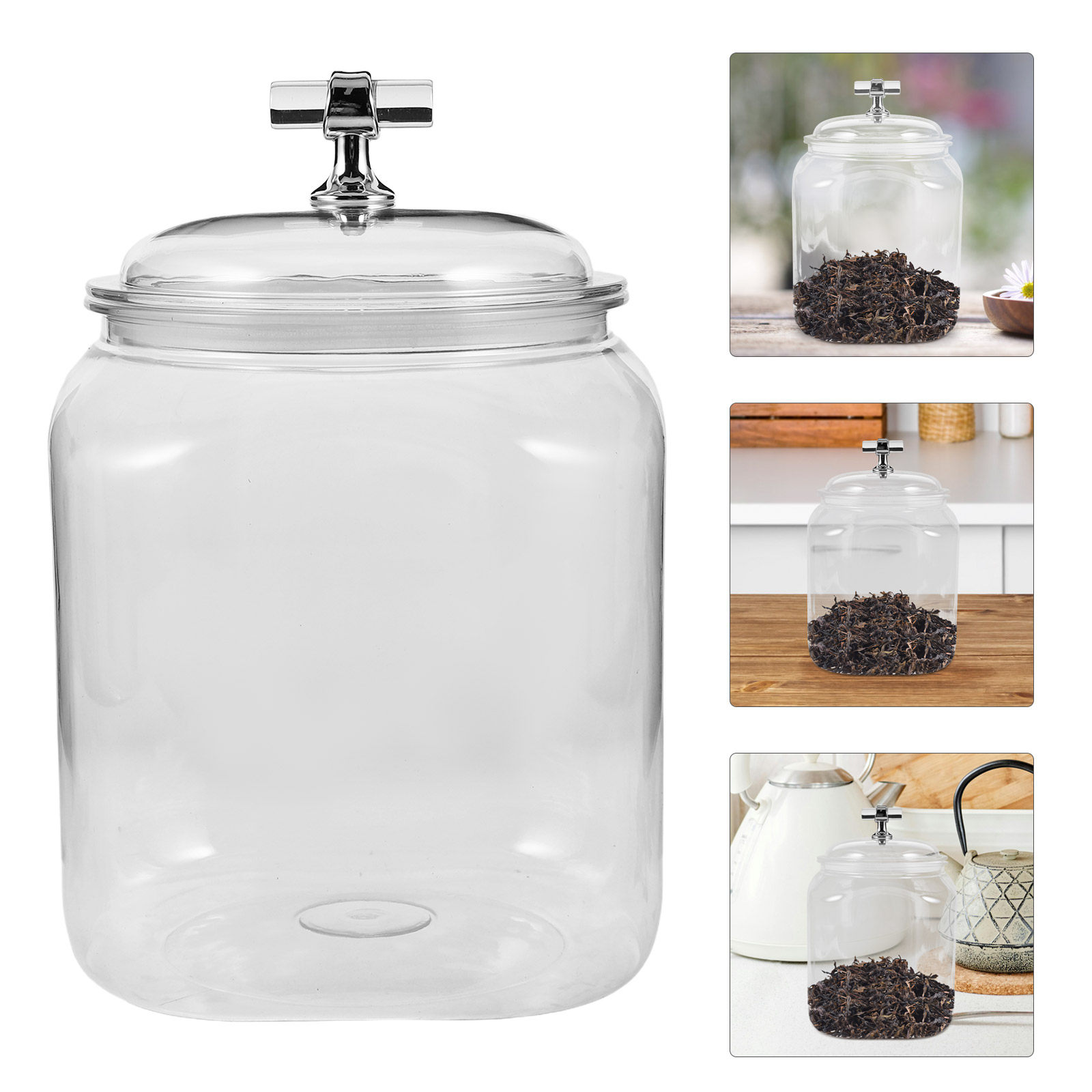 Large Airtight Clear Plastic S - Kitchen Baking Pantry ulasan dan harga