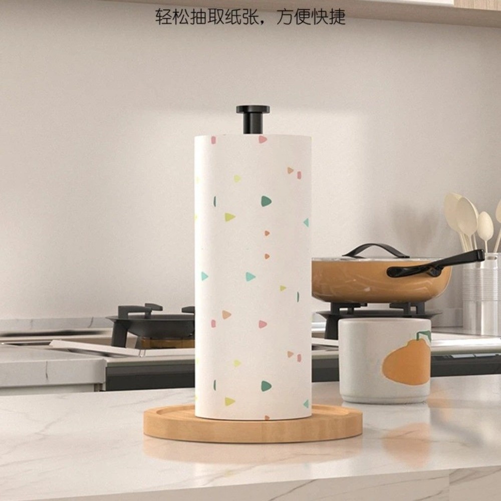 Modern Wooden Base Kitchen Pap - Kitchen Baking Paper Holder ulasan dan harga