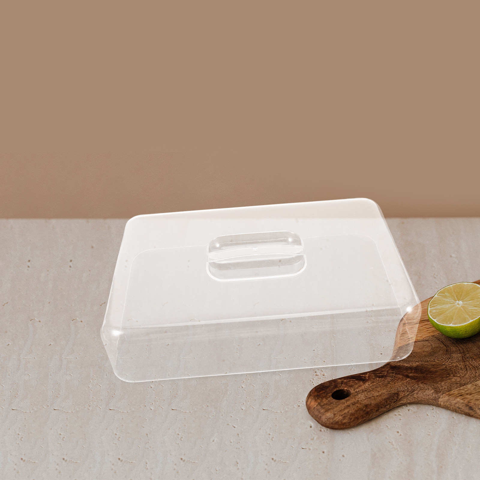 2Pcs Clear Acrylic Rectangular - Kitchen Bakery ulasan dan harga