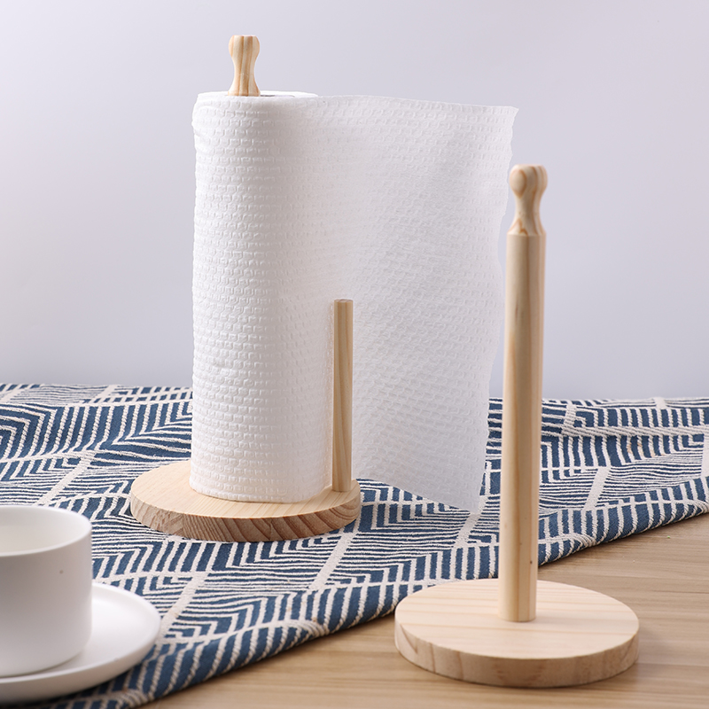 1pc Wooden Standing Paper Towe - Kitchen Baking Paper Holder ulasan dan harga