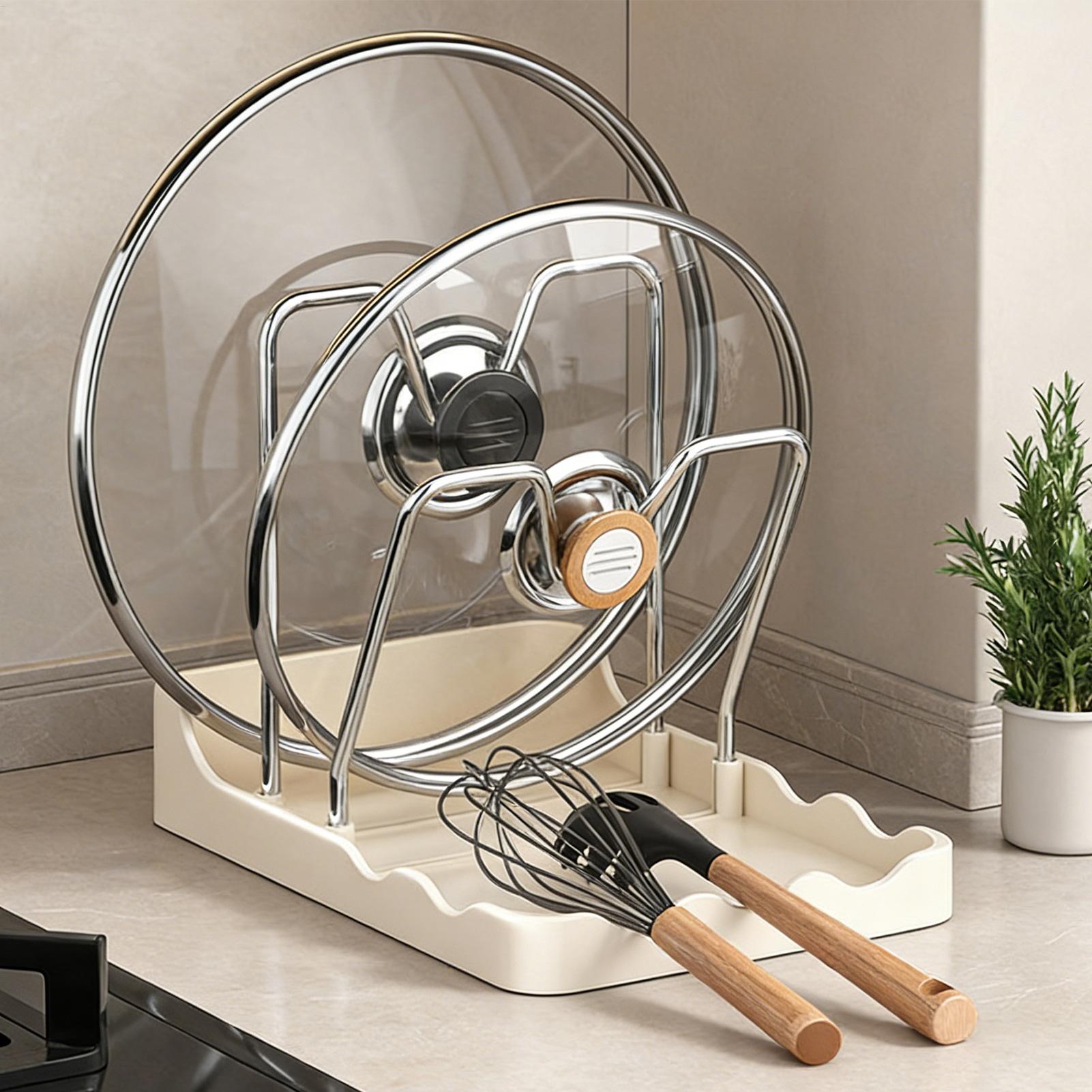 Pot Lid Rack Vertical Spoon St - Kitchen Baking Pantry ulasan dan harga